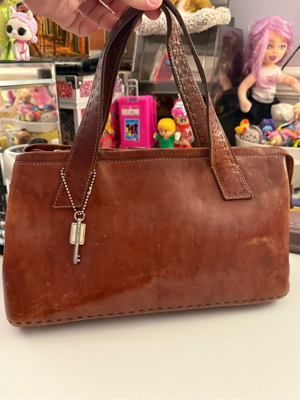 Vintage Fossil Genuine Leather Satchel